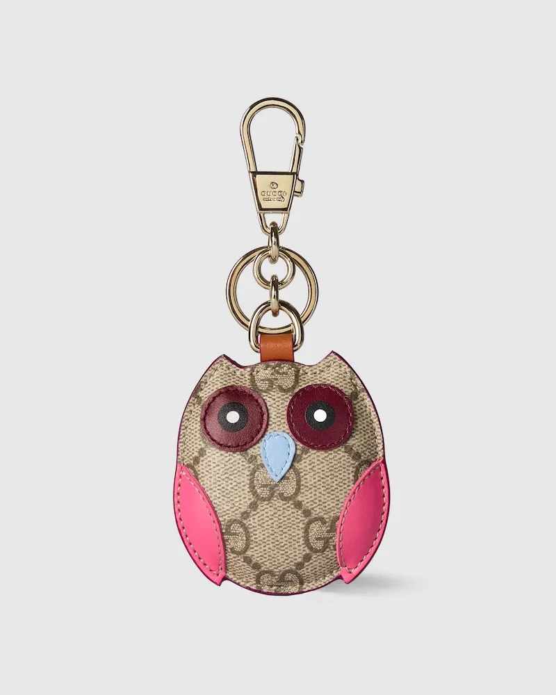 Gucci Taschenanhänger In Eulenform Beige