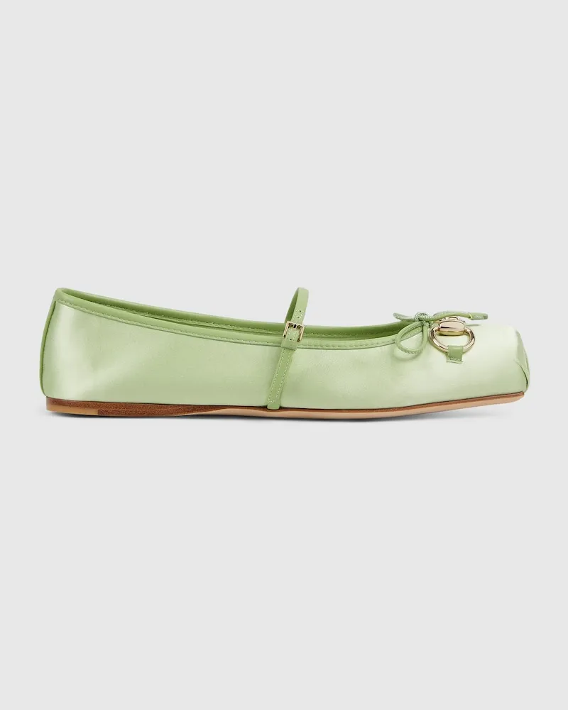 Gucci Horsebit Damenballerina, Größe Grün