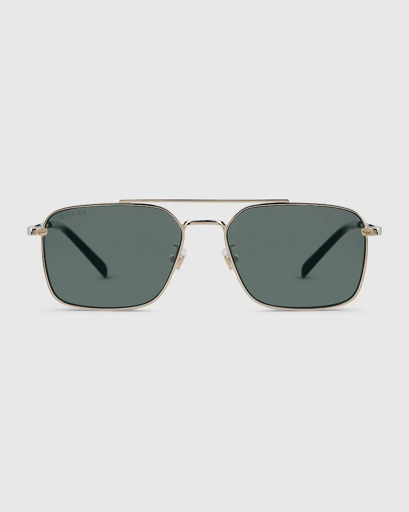 Gucci Sonnenbrille Mit Tief Sitzendem Nasensteg Gold