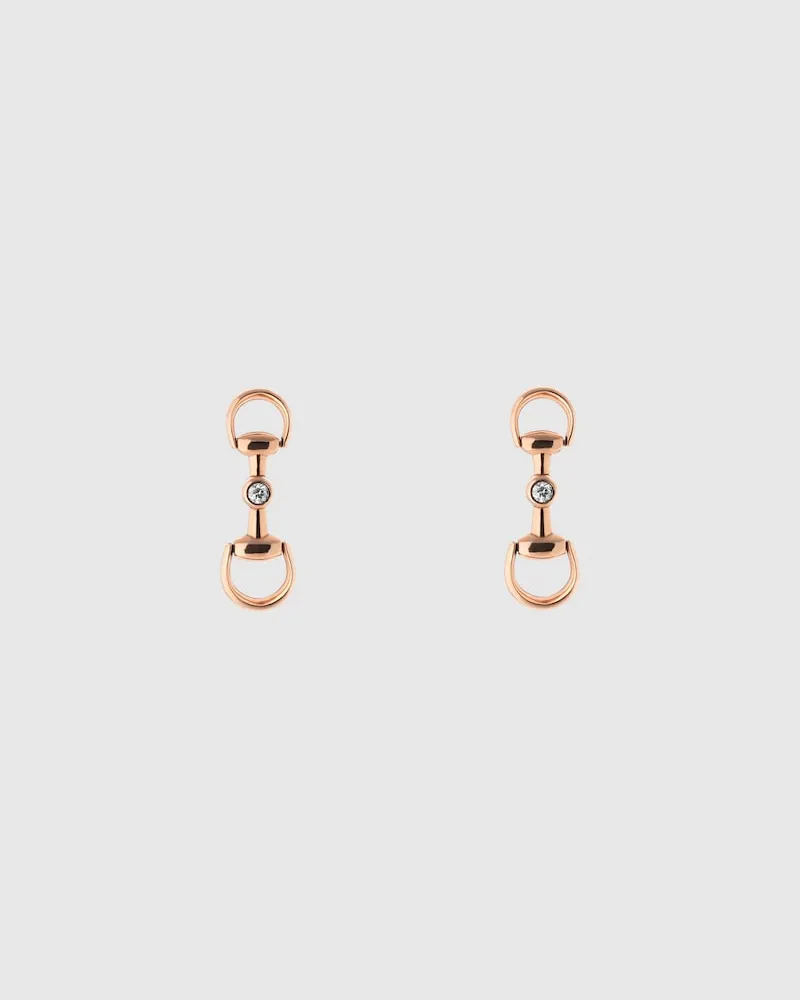Gucci Horsebit Ohrringe 18 Karat Mit Diamanten Gold