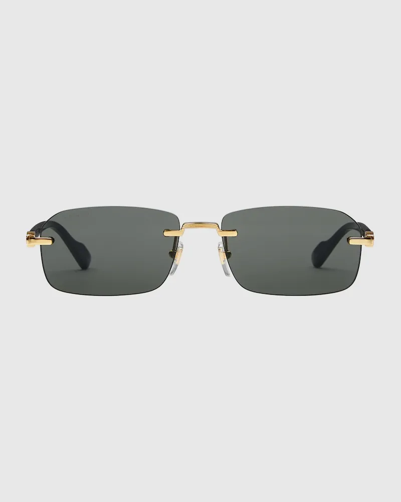 Gucci Sonnenbrille mit Rechteckigem Rahmen Gold