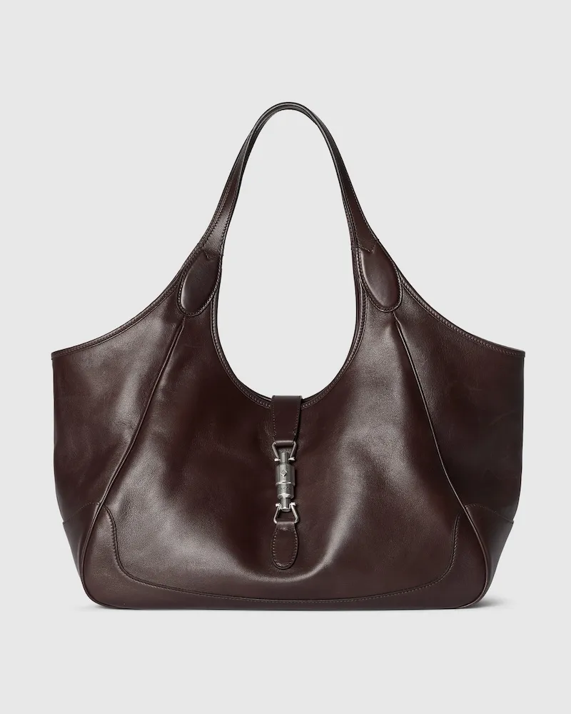 Gucci Mittelgroßer Mercato Shopper Braun