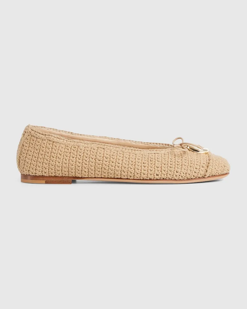 Gucci Damenballerina Mit Horsebit, Größe Beige