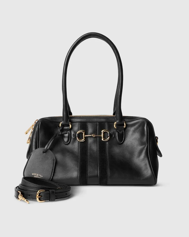 Gucci Mittelgroße Borsetto Boston Bag Schwarz