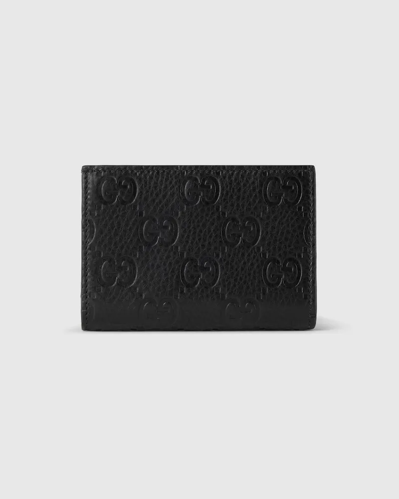 Gucci Kleine GG Emblem Brieftasche Schwarz