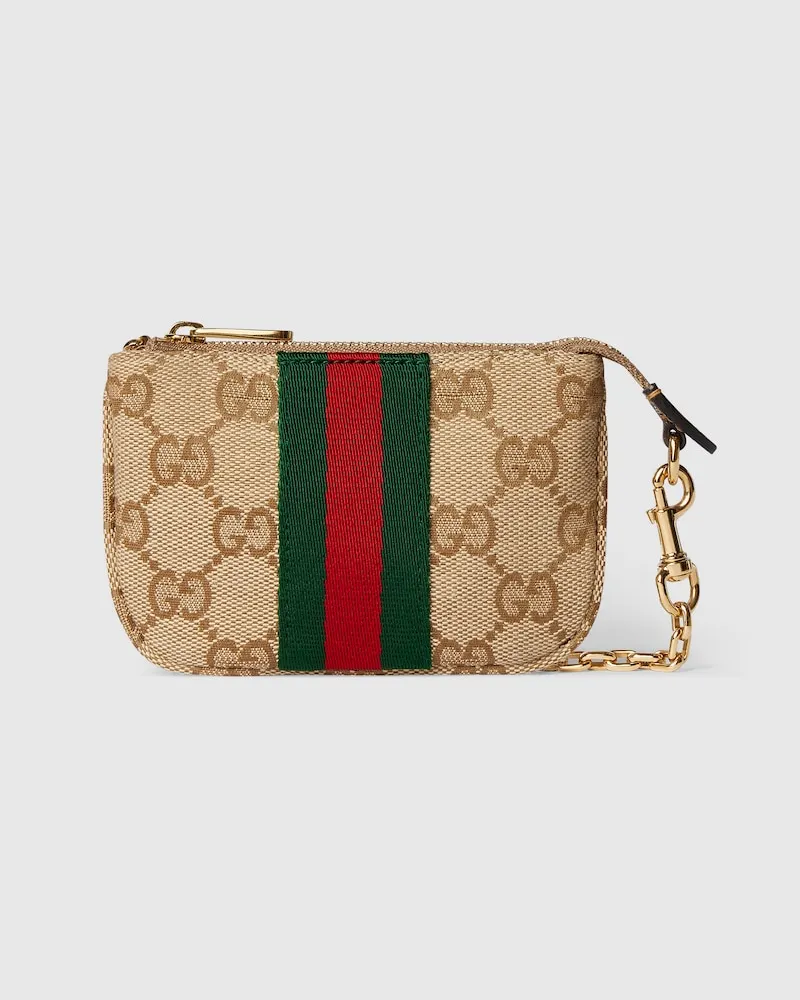 Gucci GG Münzetui Mit Kettenriemen Beige