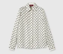 Bluse aus Seidentwill Mit Print, Größe