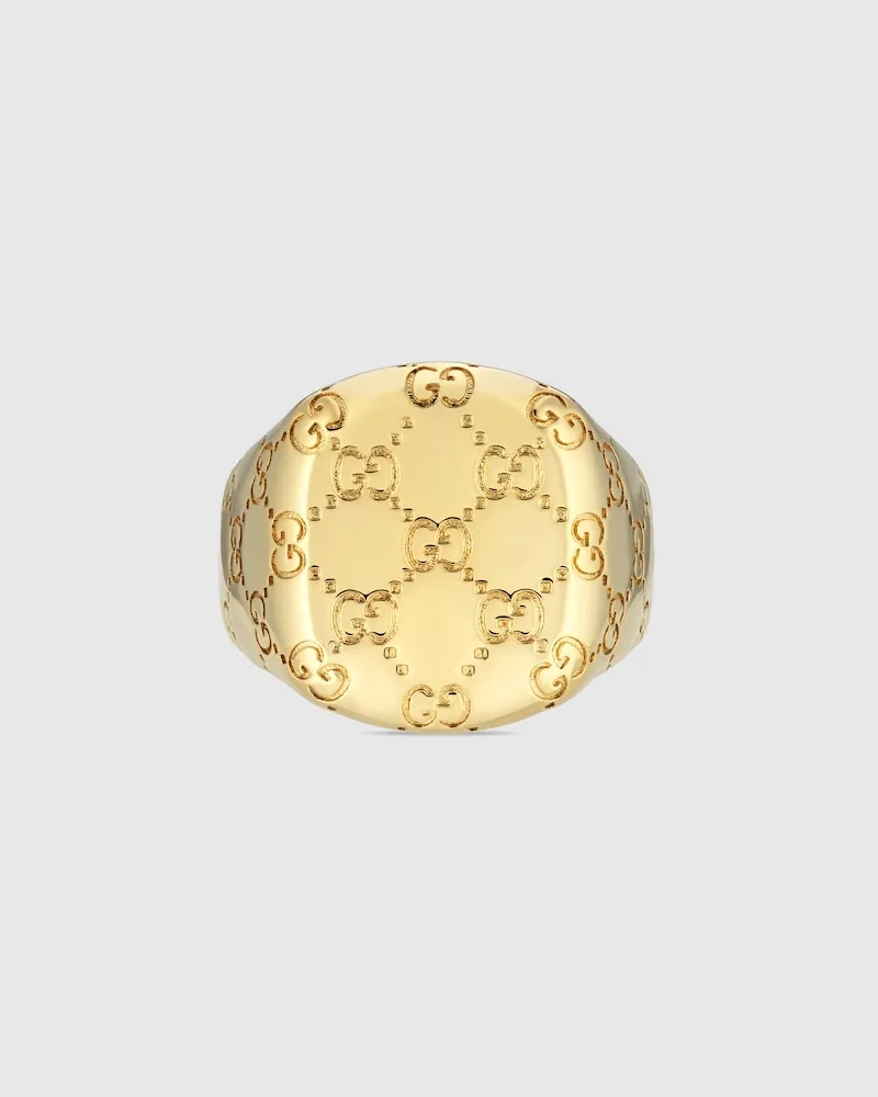 Gucci Siegelring mit GG Motiv Goldfarbenes