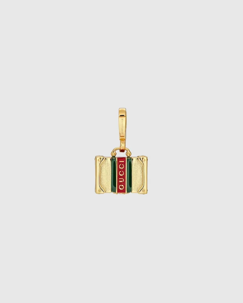 Gucci Savoy Anhänger mit Emaille Goldfarbenes
