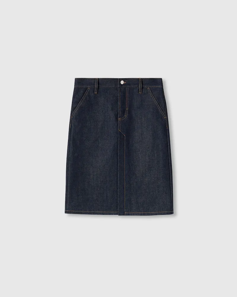Gucci Midirock aus Denim, Größe Blau