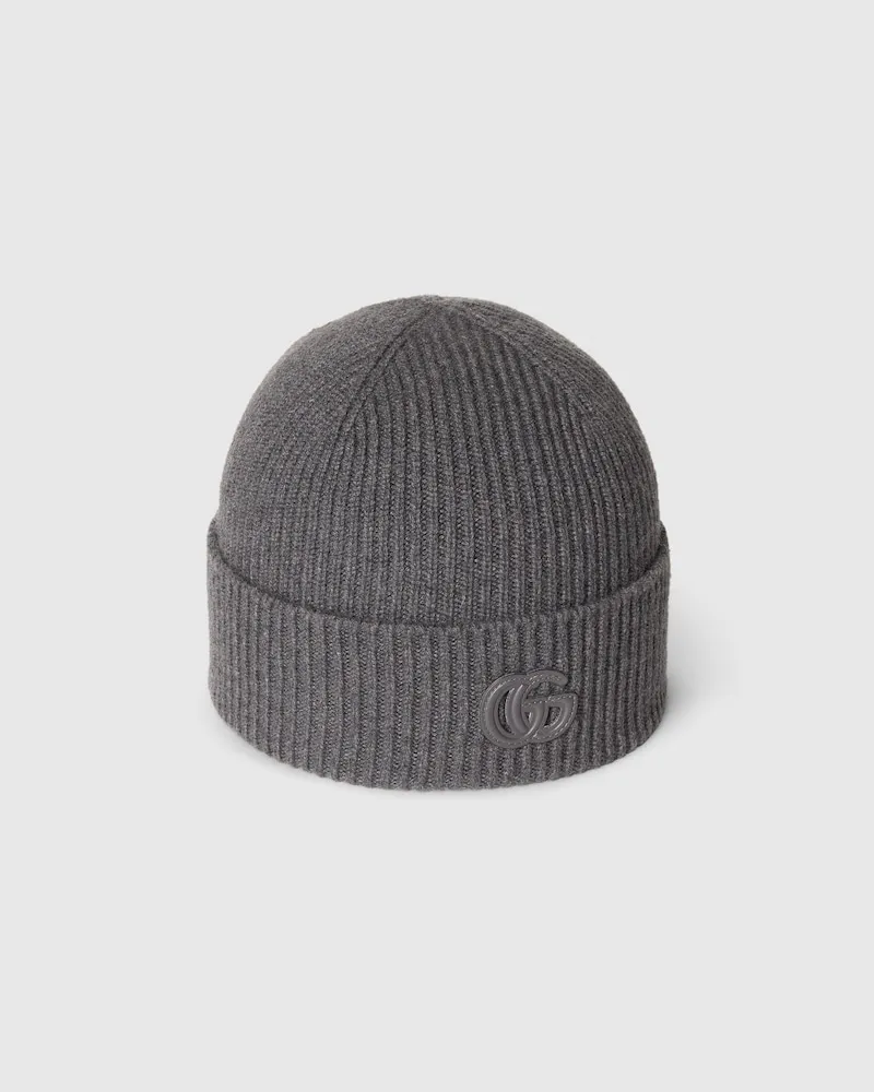 Gucci Bonnet En Cachemire Avec Empiècement, Taille Gris
