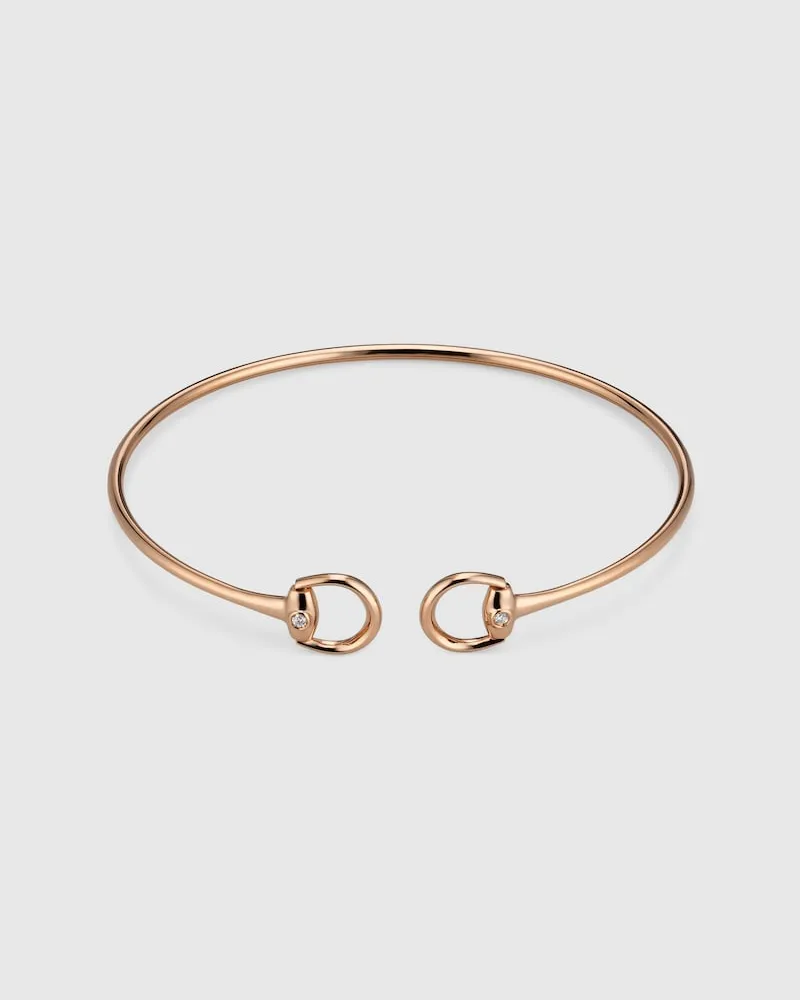 Gucci Horsebit Armspange 18 Karat mit Diamanten Roségold