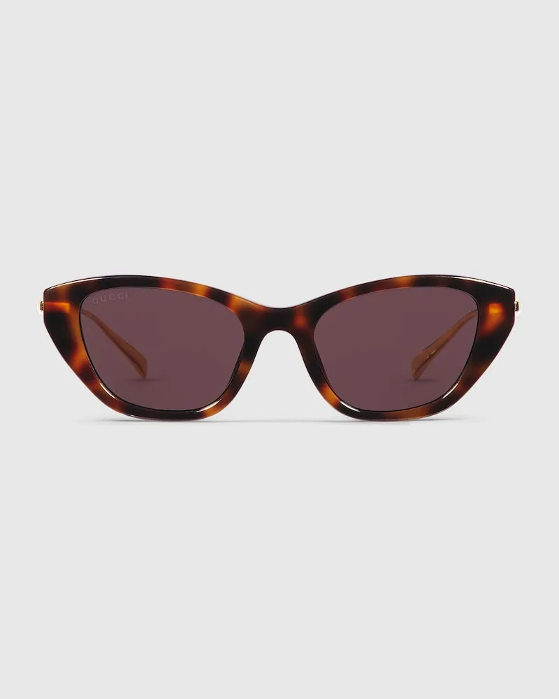 Gucci Sonnenbrille In Katzenaugenform Braun