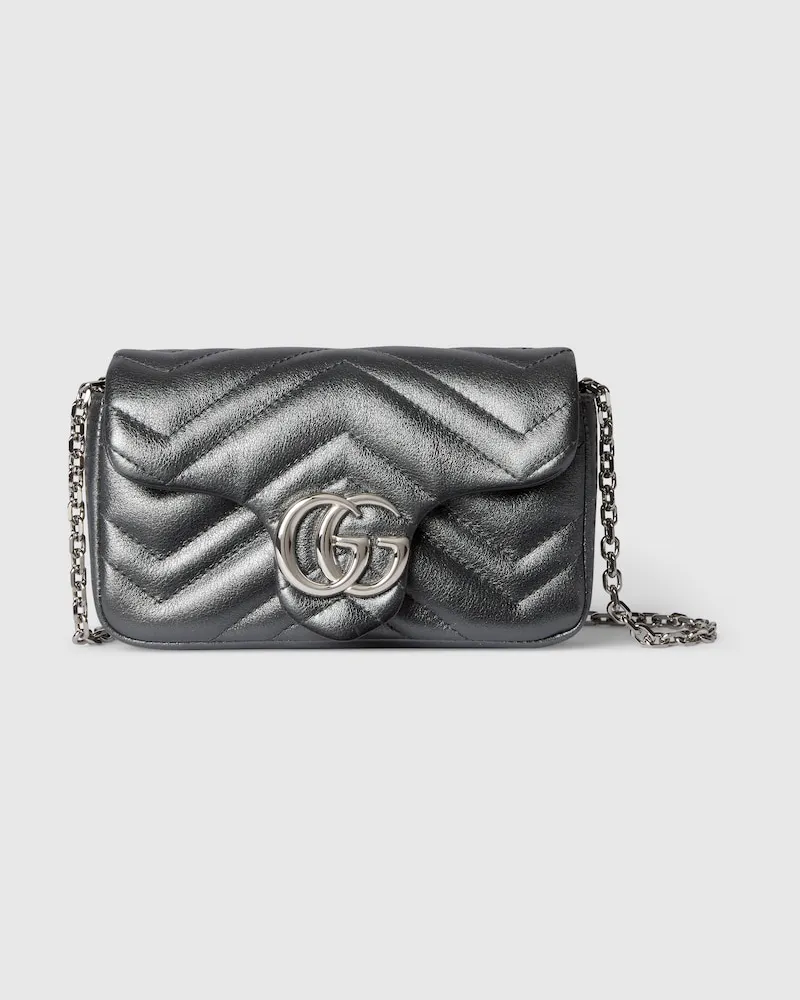 Gucci GG Marmont Mini-Schultertasche Grau