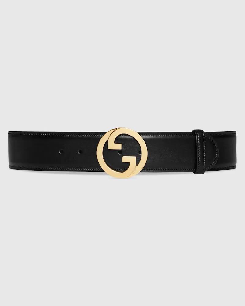 Gucci Blondie Breiter Gürtel, Größe 95 Schwarz