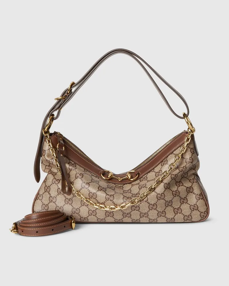Gucci Mittelgroße Starlet Schultertasche Beige