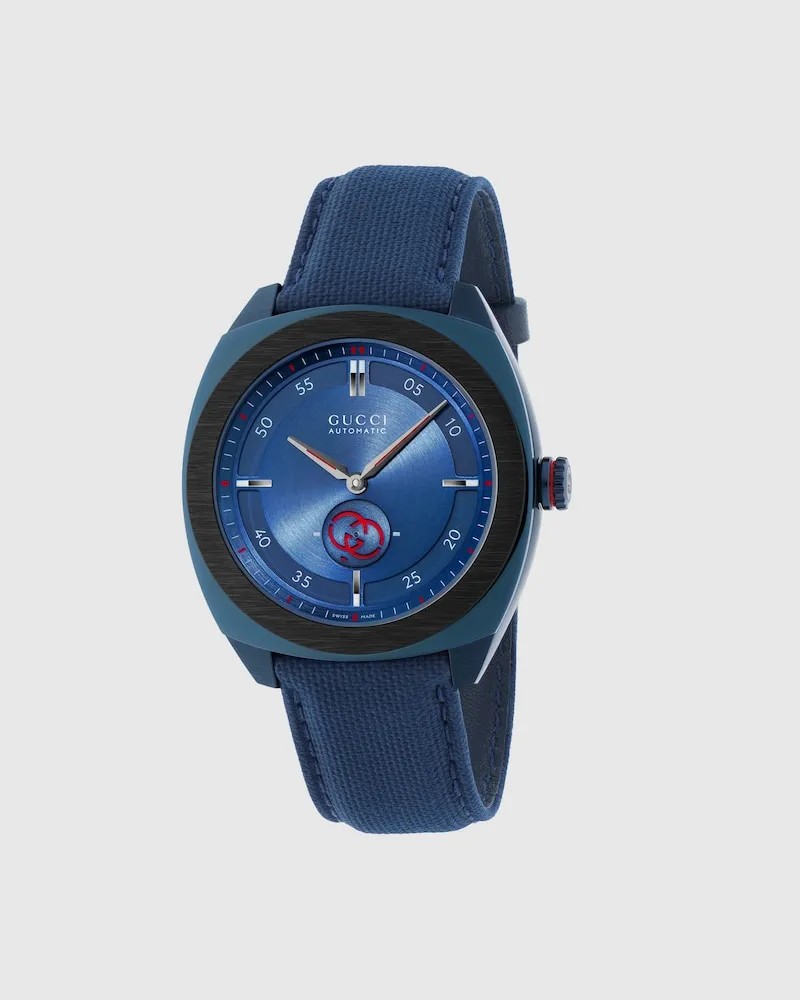 Gucci Interlocking Uhr, 41 mm Blau