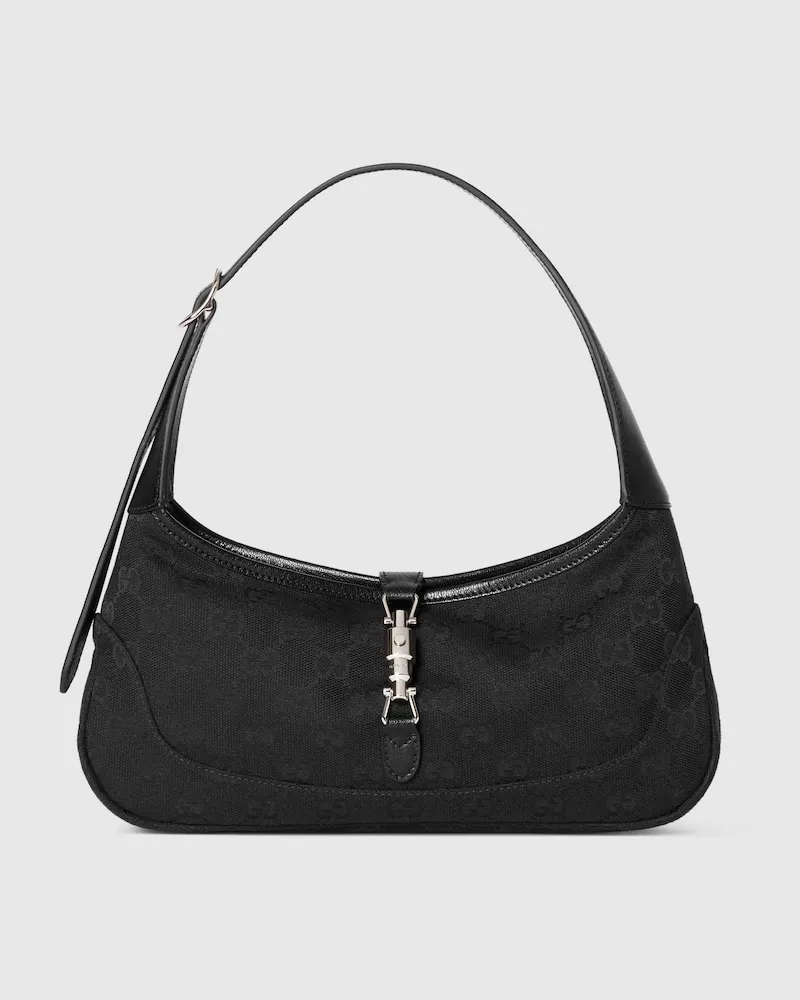 Gucci Kleine Jackie Slim Schultertasche Schwarz