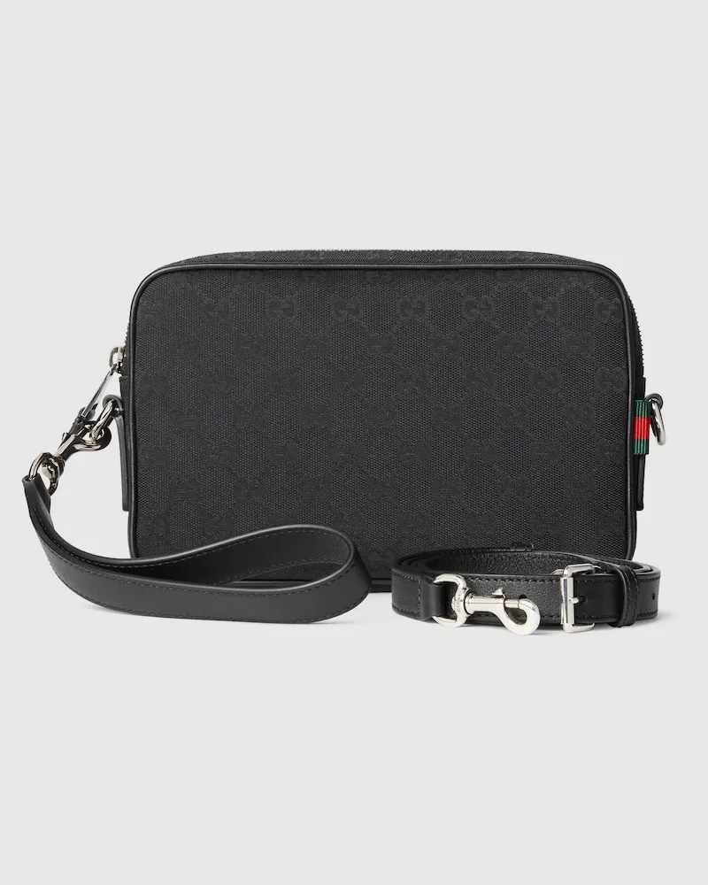 Gucci Kleine Umhängetasche aus GG Canvas Schwarz