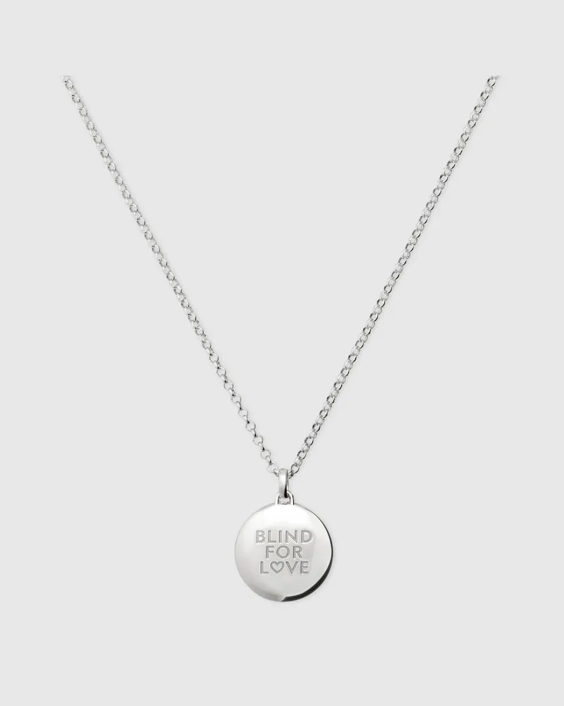 Gucci Blind For Love Halskette mit Anhänger Silber