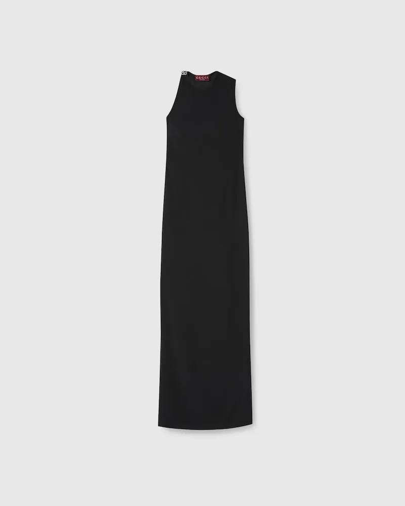 Gucci Abendkleid Mit Doppel G, Größe Schwarz
