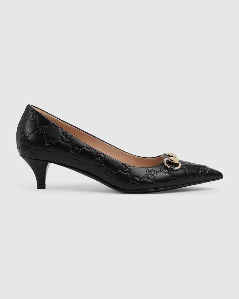 Gucci Damenpumps Mit Horsebit, Größe Schwarz