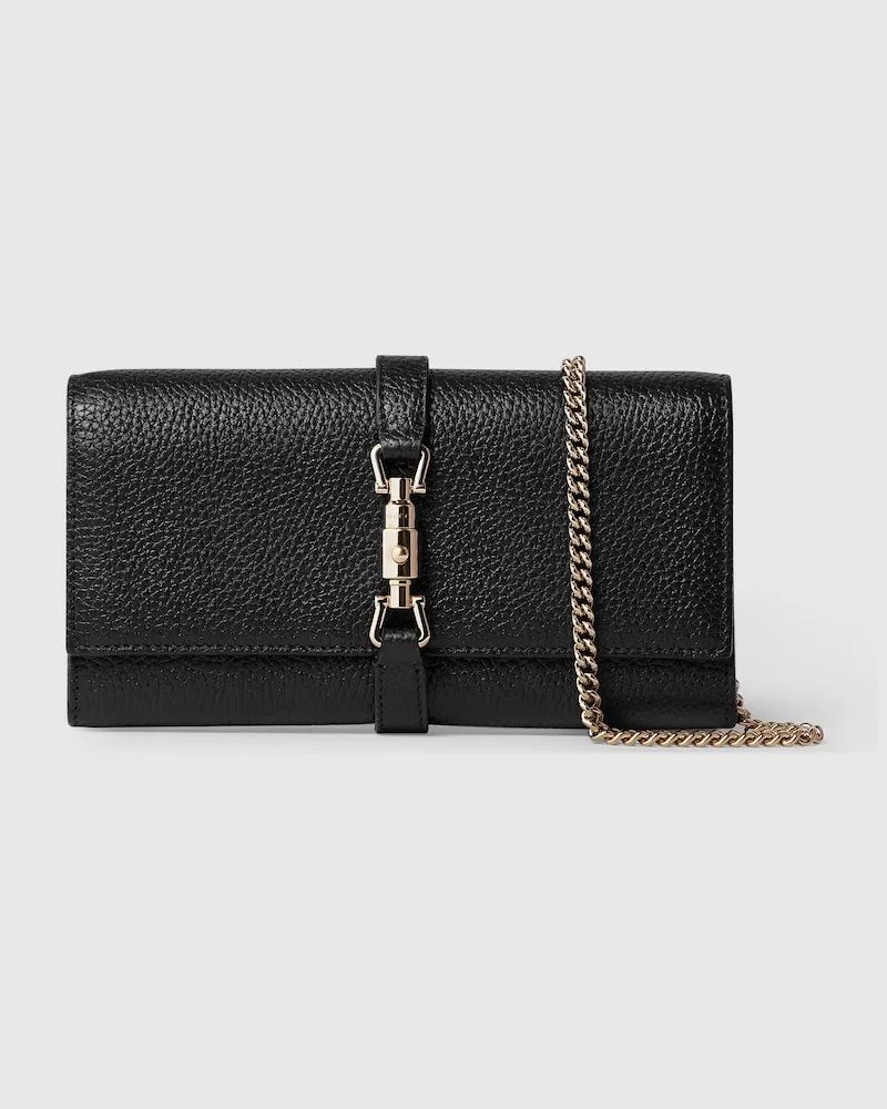 Gucci Jackie 1961 Brieftasche Mit Kettenriemen Schwarz