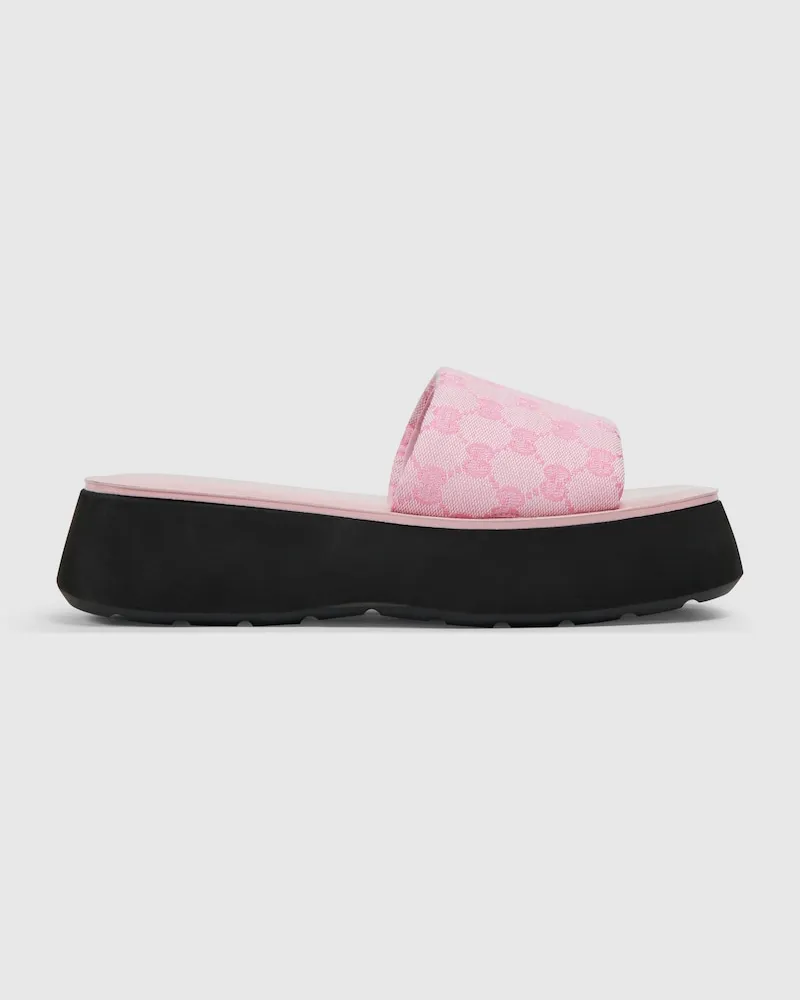 Gucci Damenpantolette mit Plateausohle Pink