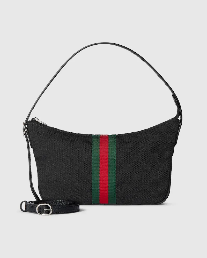 Gucci Kleine Lunetta Umhängetasche Schwarz