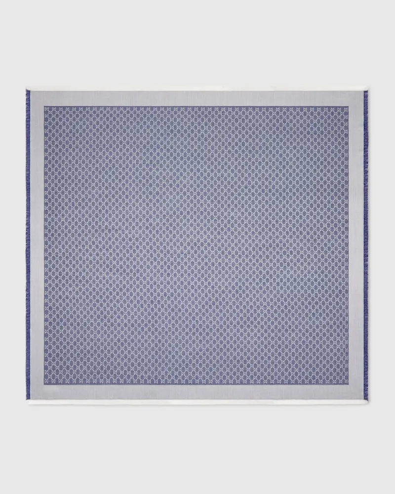 Gucci Halstuch aus Seide Und Wolle Mit GG Motiv Mehrfarbige