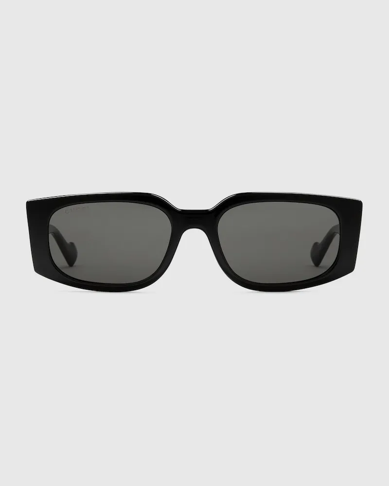 Gucci Sonnenbrille mit Rechteckigem Rahmen Schwarz