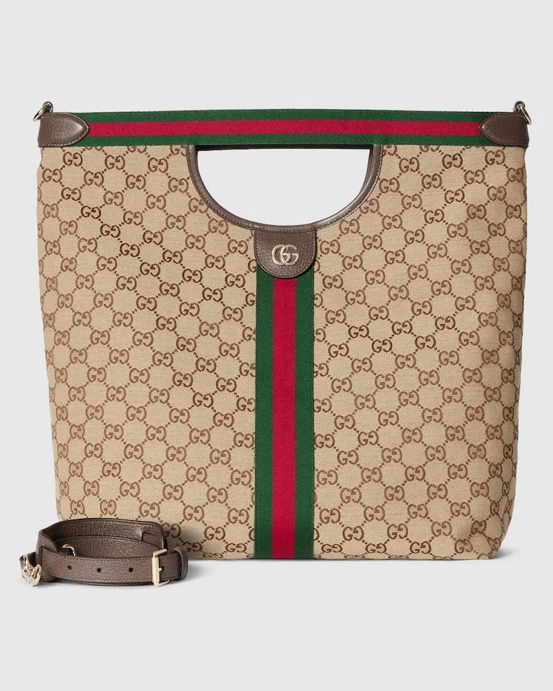 Gucci Großer Giglio Shopper Beige