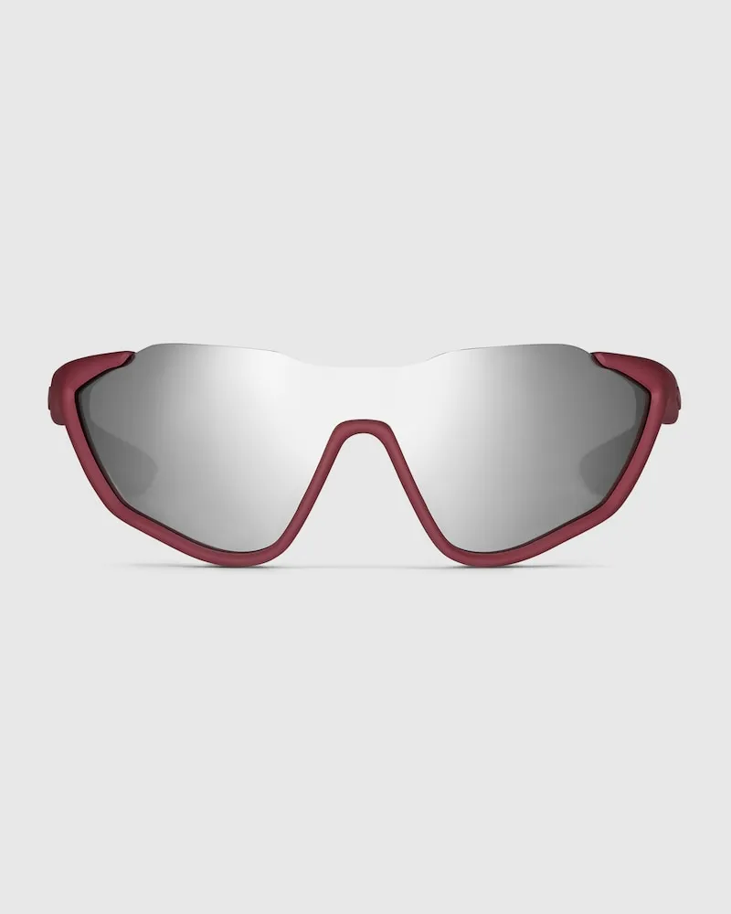 Gucci Sonnenbrille In Maskenform Bordeauxrot