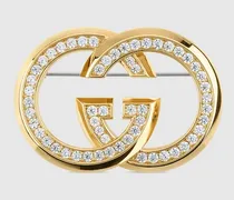 Interlocking Brosche Mit Kristallen