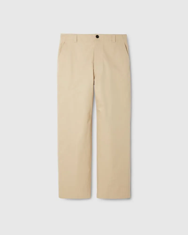 Gucci Hose aus Baumwolltwill-Doppelgewebe Mit Web, Größe Nude