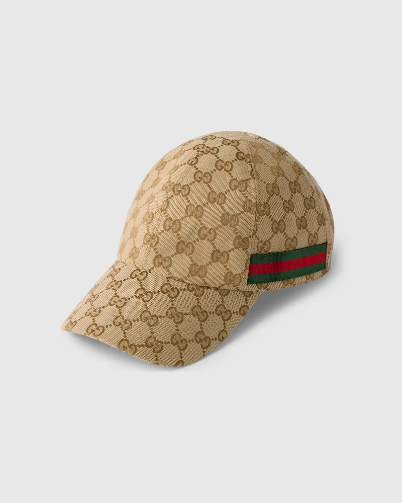 Gucci GG Baseballkappe mit Web, Größe Grün