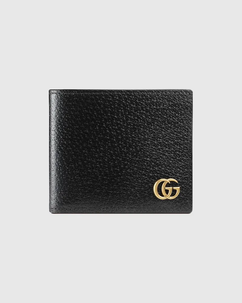 Gucci Portefeuille Porte-cartes À Rabat GG Marmont Or