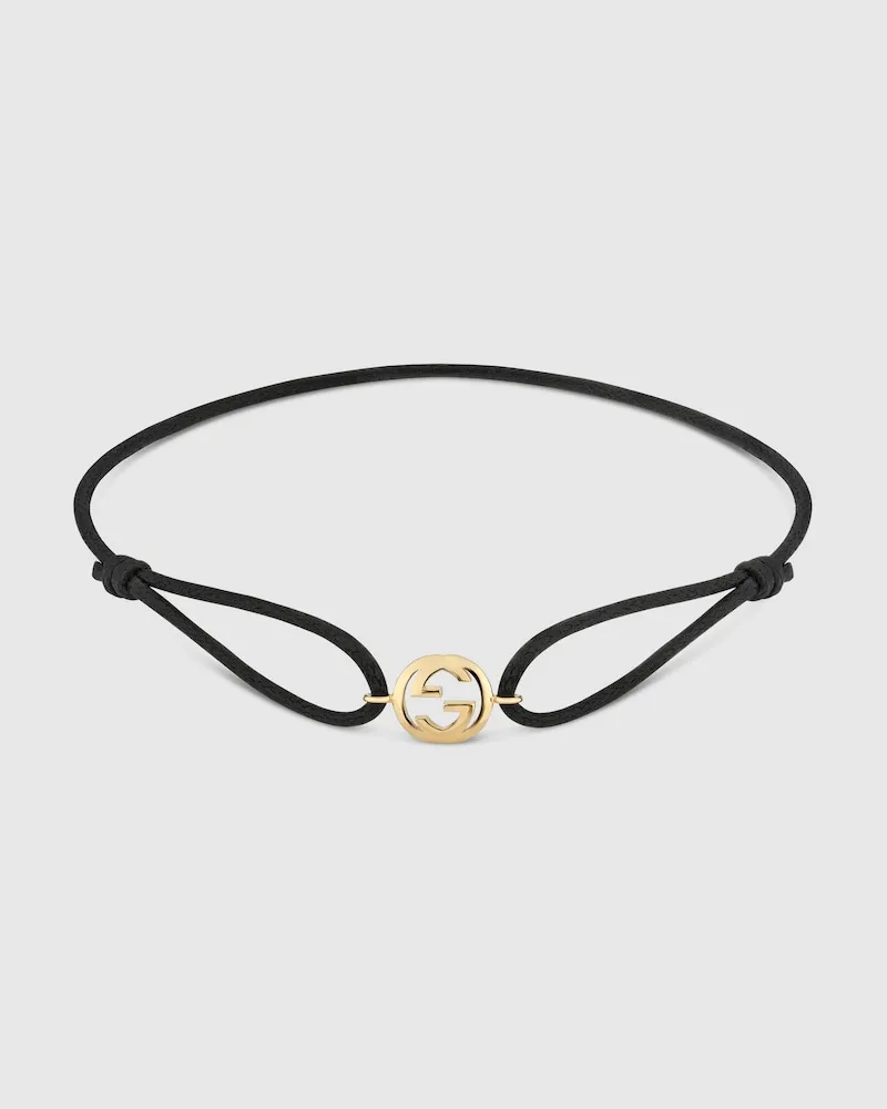 Gucci Interlocking Armband mit Anhänger 18 Karat Gelbgold