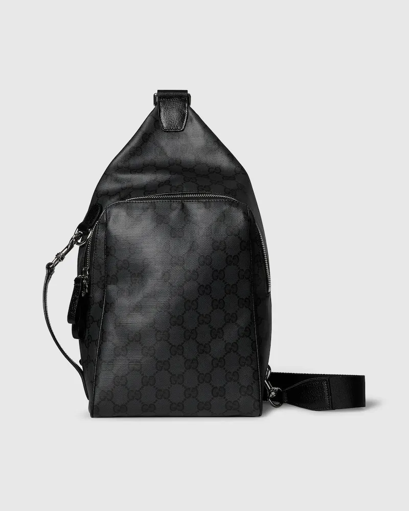 Gucci Mittelgroße Essence Classic Umhängetasche Schwarz