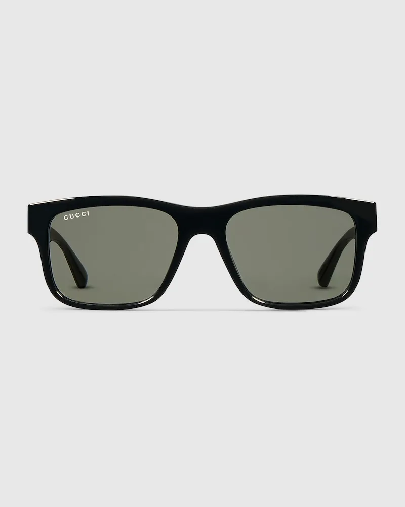 Gucci Sonnenbrille mit Rechteckigem Rahmen Schwarz