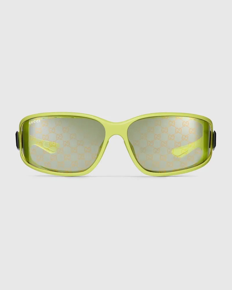 Gucci Sonnenbrille Mit Rechteckigem Rahmen Grün