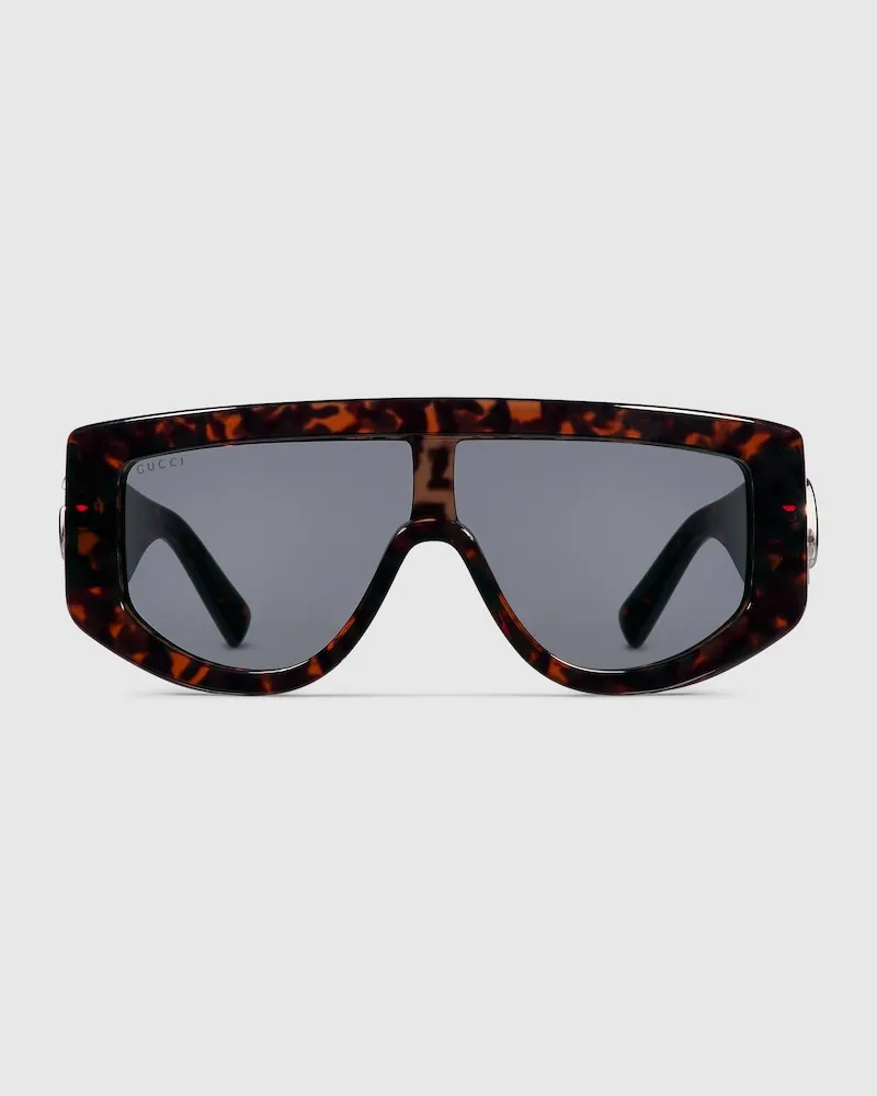 Gucci Sonnenbrille Mit Rechteckigem Rahmen Braun