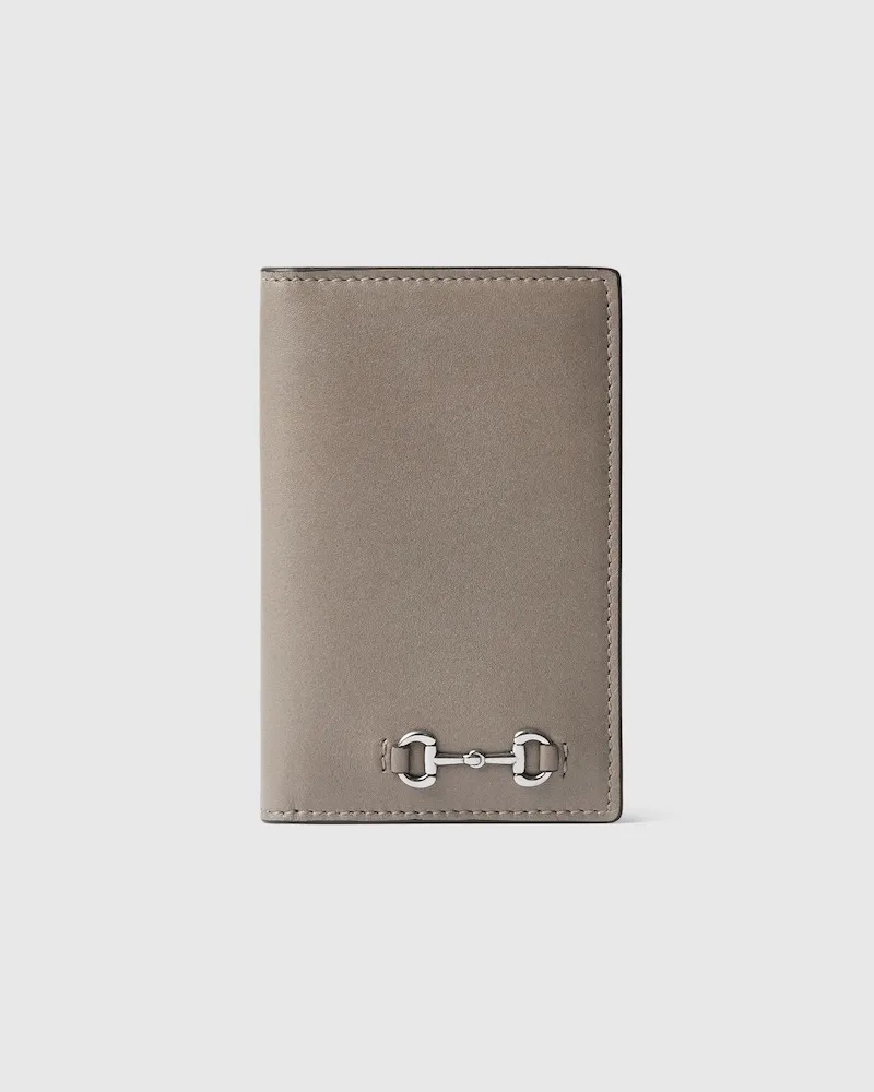 Gucci Längliches Kartenetui Mit Horsebit Beige