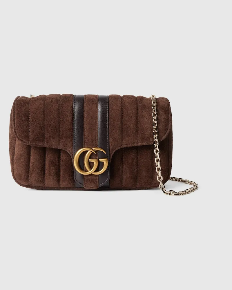 Gucci Jetset GG Marmont Kleine Schultertasche Braun