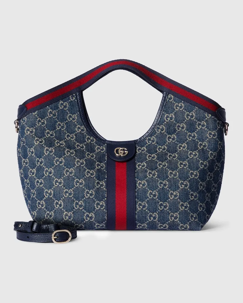 Gucci Kleiner Giglio Shopper Blau
