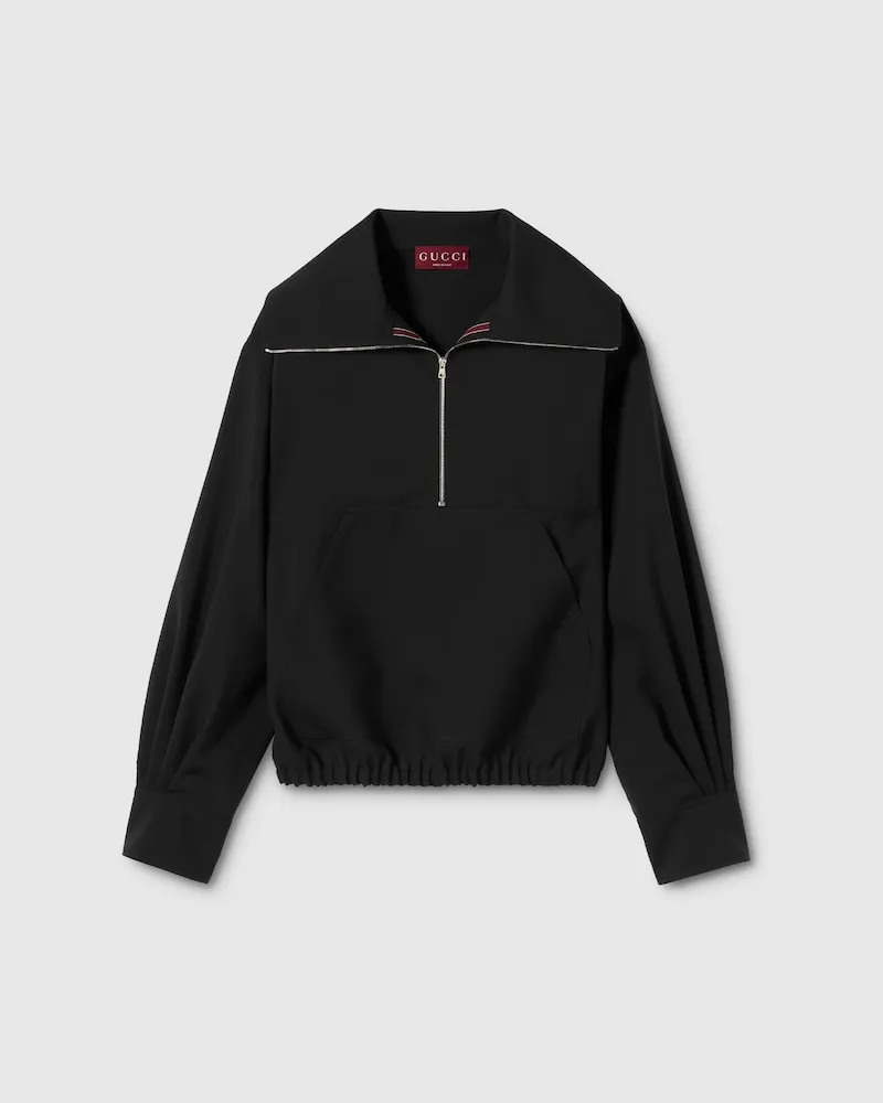 Gucci Pullover aus Wolle Mit Detail, Größe Blau