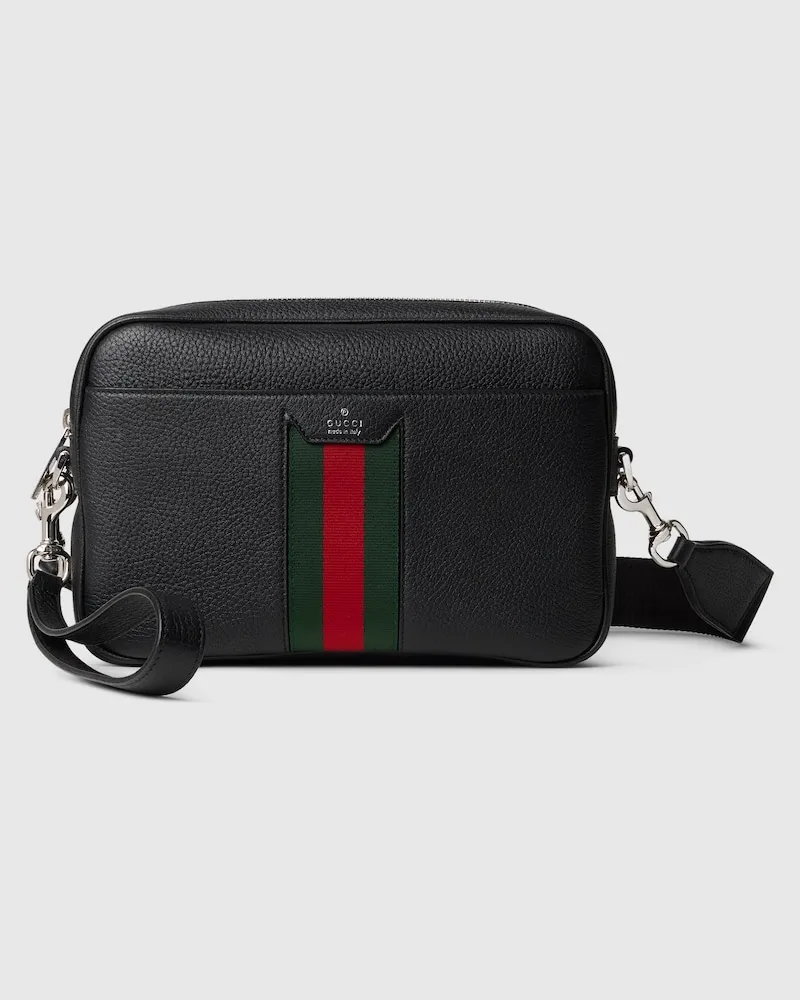 Gucci Kleine Web Trademark Umhängetasche Schwarz