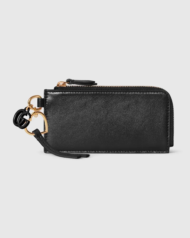 Gucci Kartenetui Mit Doppel G Anhänger Schwarz