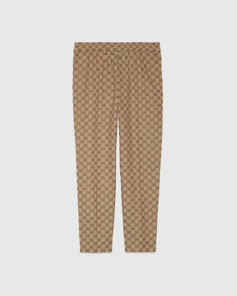 Gucci Jogginghose aus GG Canvas, Größe Beige