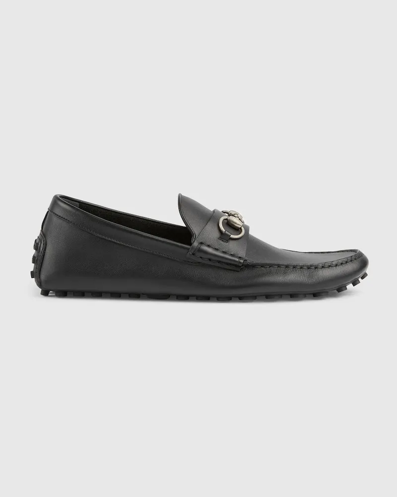 Gucci Herren-Mokassin Mit Horsebit, Größe Schwarz
